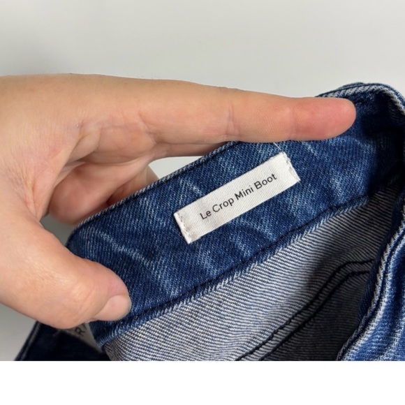 FRAME Le Crop Mini Boot Jeans Women’s 29 Raw Hem Dark Blue - Picture 8 of 8
